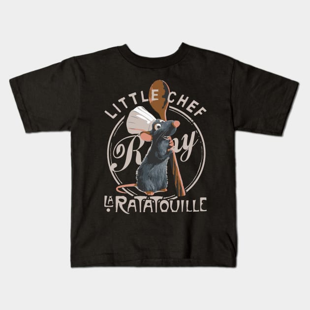 Ratatouille Tribute - Ratatouille Little Chef Kitchen - Epcot Remy Haunted Mansion - Pixar Rat Lion King Wall e - Up - ratatouille - Pirates Of The Caribbean - ratatouille -Tangled Kids T-Shirt by TributeDesigns